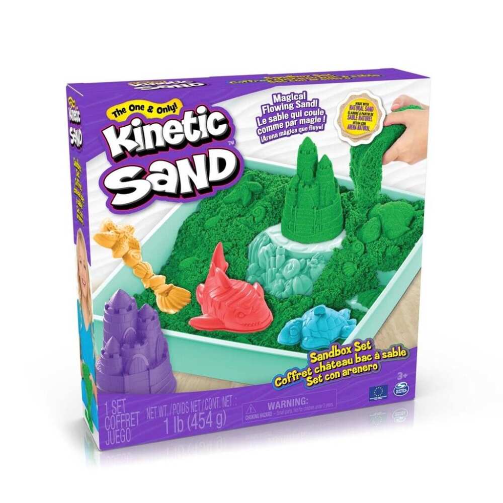 Kinetic Sand Sandsæt Grøn Med Bakke
