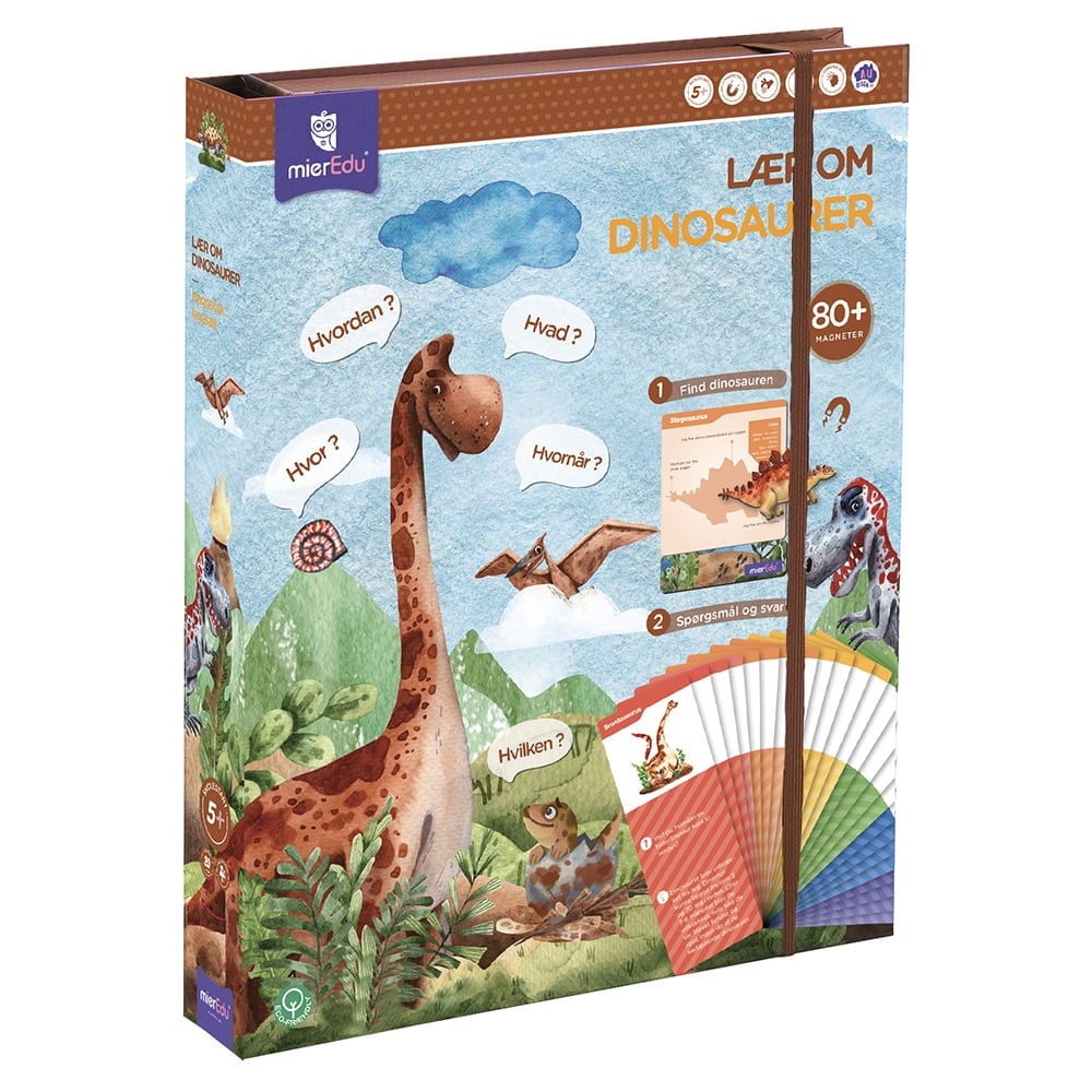 MierEdu Magnetbog Lær Om Dinosaurer