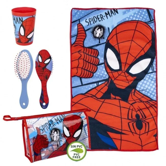 Spiderman Toilettaske Med Tilbehør