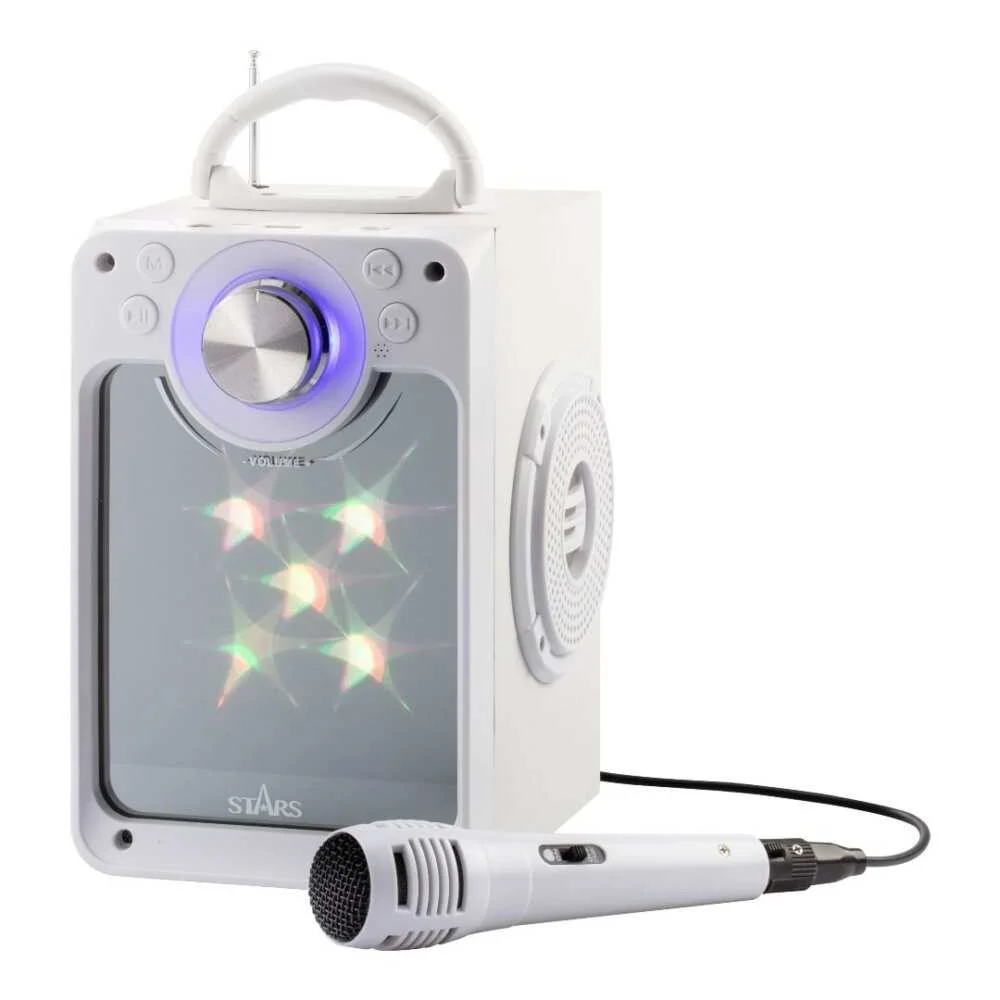 Stars Karaoke Højtaler Med Bluetooth Hvid