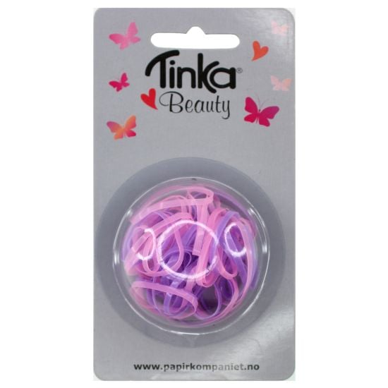Tinka Silikone Elastikker Pink Lilla - 50 Stk