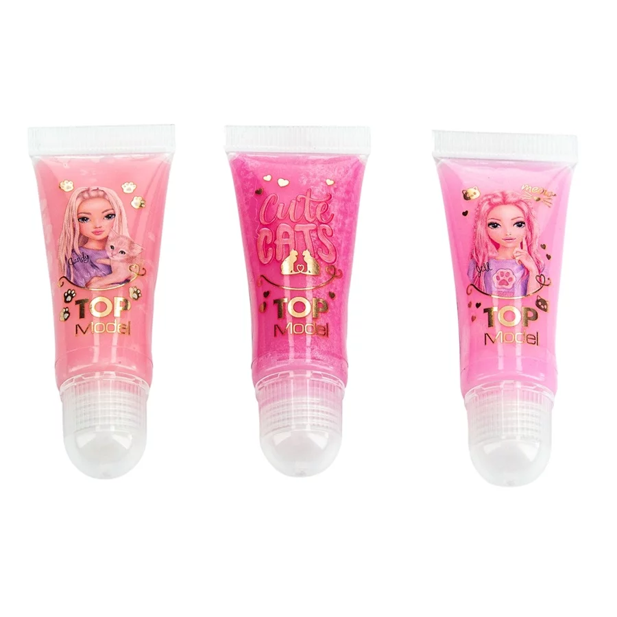 Top Model Lipgloss i Taske Pink