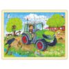 Goki Puslespil Traktor Grøn 96 Brikker