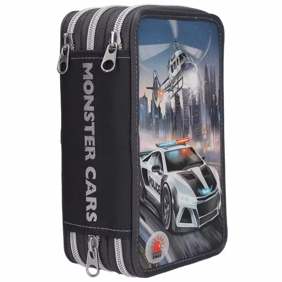 Monster Cars Tripple Penalhus Politibil 3 Monster Cars Tripple Penalhus Politibil