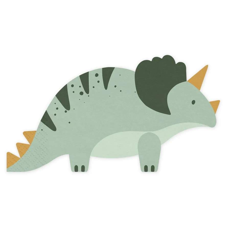 PartyDeco Servietter Dino Triceratops