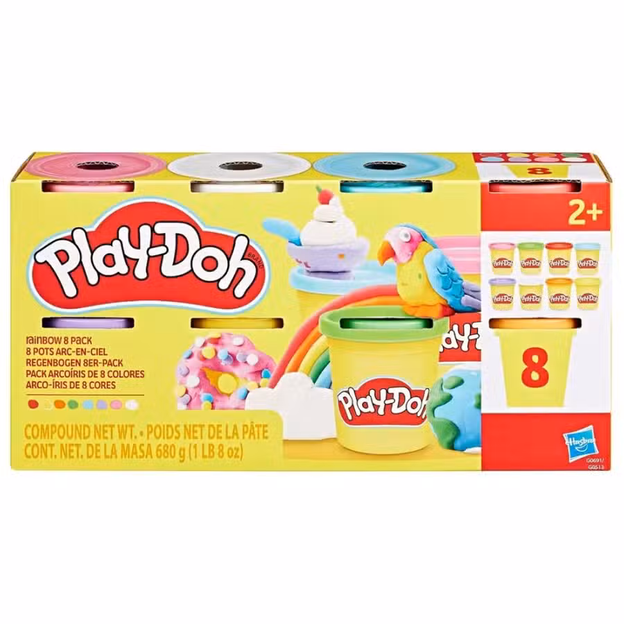 Play Doh Modellervoks Regnbue 8 Pak