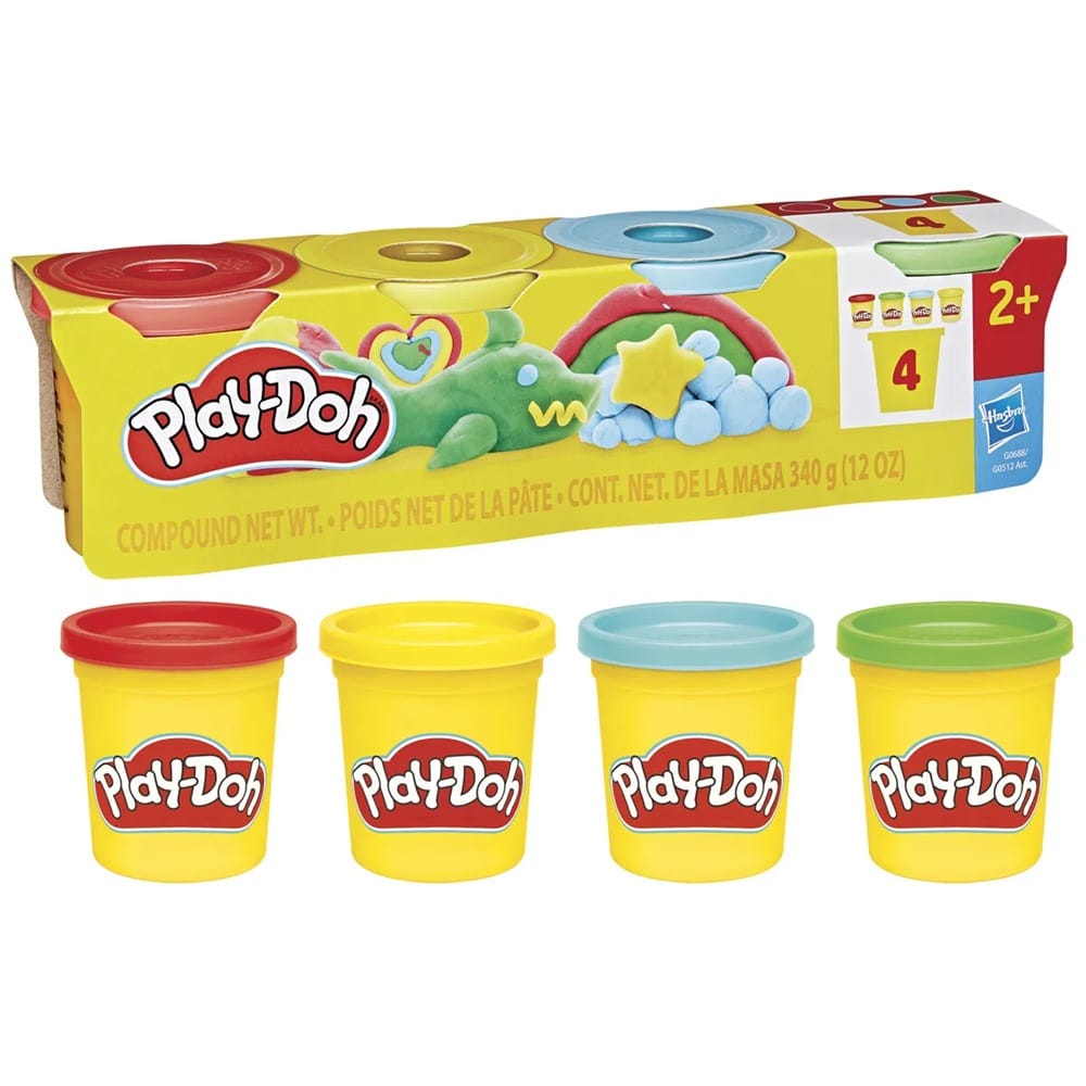 Play Doh Modellervoks Klassisk 4 Pak