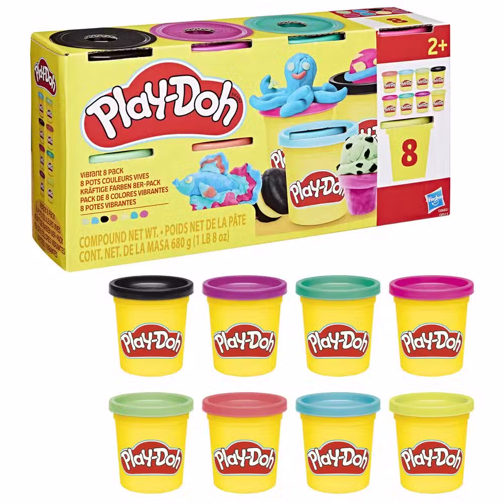 Play Doh Modellervoks Vibrant 8 Pak