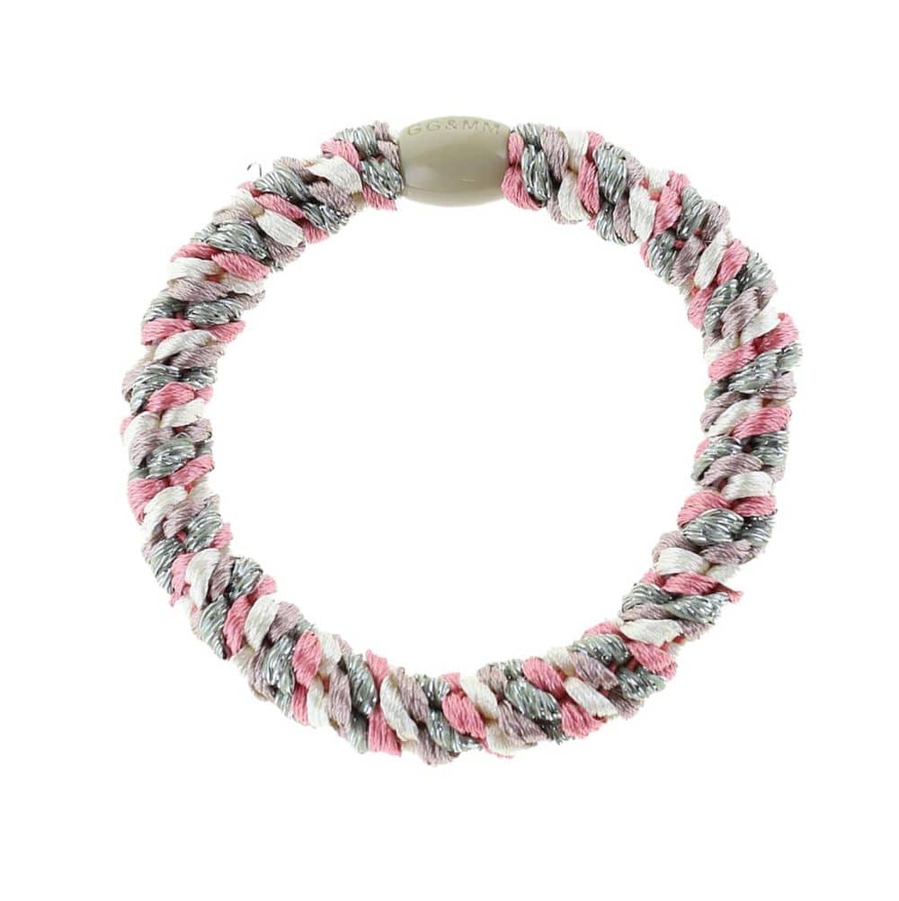 By Stær Elastik Multi Pink Grå Glimmer