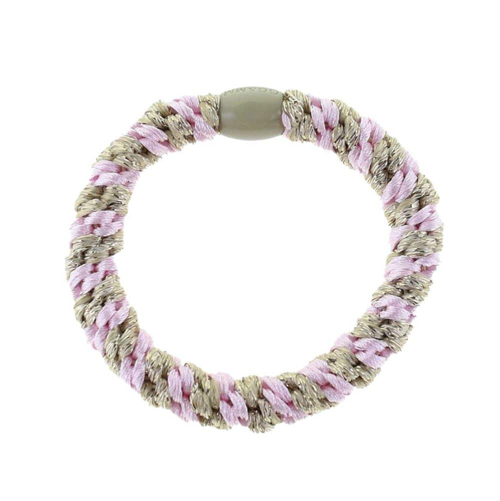 By Stær Elastik Multi Lyserød Beige Glimmer
