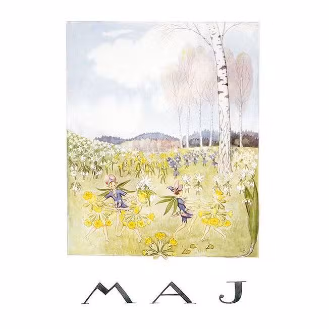 Elsa Beskow Billede Maj A4