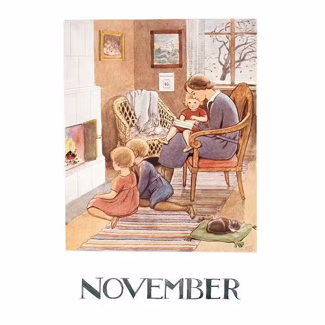 Elsa Beskow Billede November A4