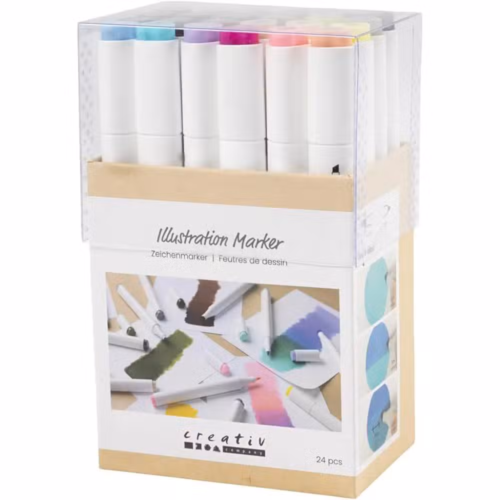 Creative Twin Markers Pastel 24 Pak