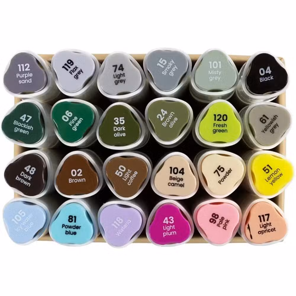 Creative Twin Markers Pastel 24 Pak