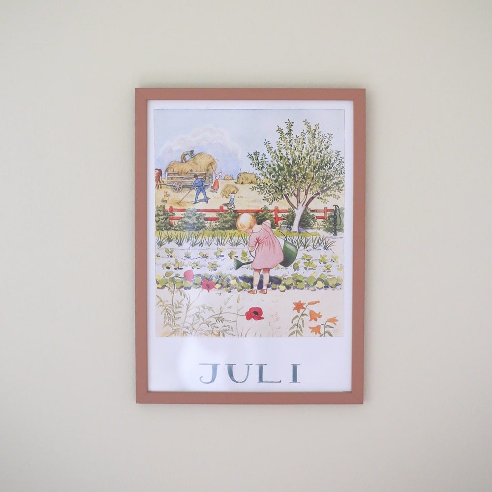 Elsa Beskow Billede Juli A4