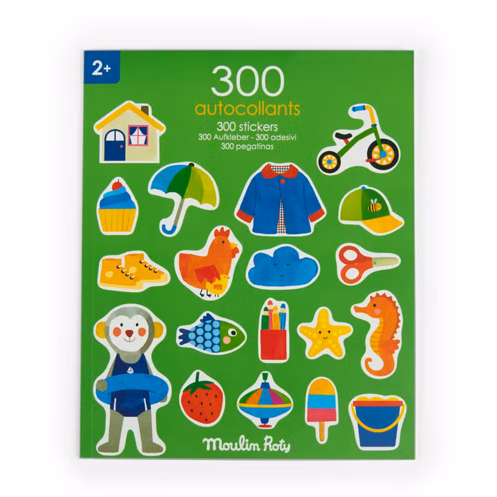 Moulin Roty Klistermærkebog 300 Stickers Les Popipop