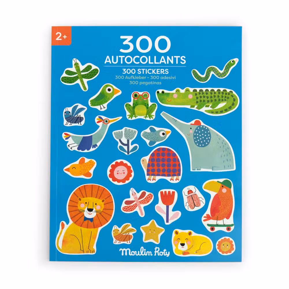 Moulin Roty Klistermærkebog 300 Stickers Les Toupitis