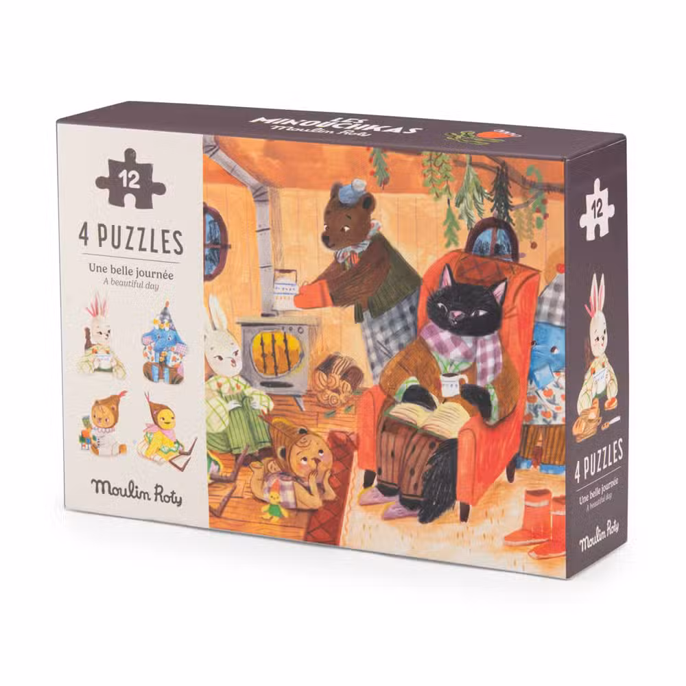 Moulin Roty Puslespil Les Minouchkas 12 Brikker