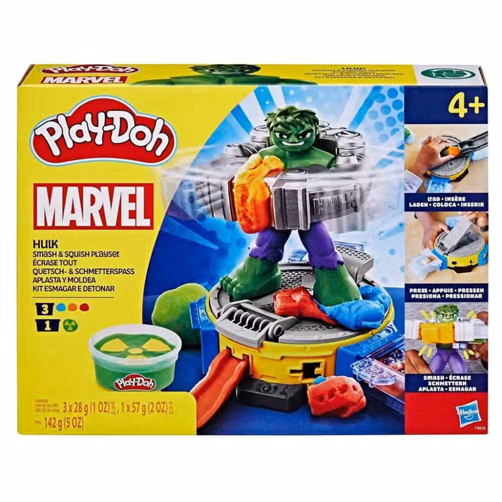 Play Doh Marvel Smash Og Squish Modellervoks Sæt