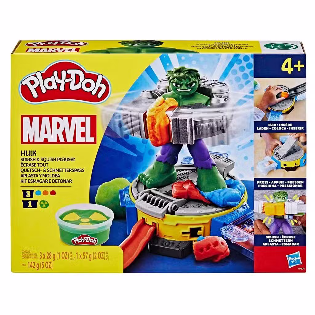 Play Doh Marvel Smash Og Squish Modellervoks Sæt