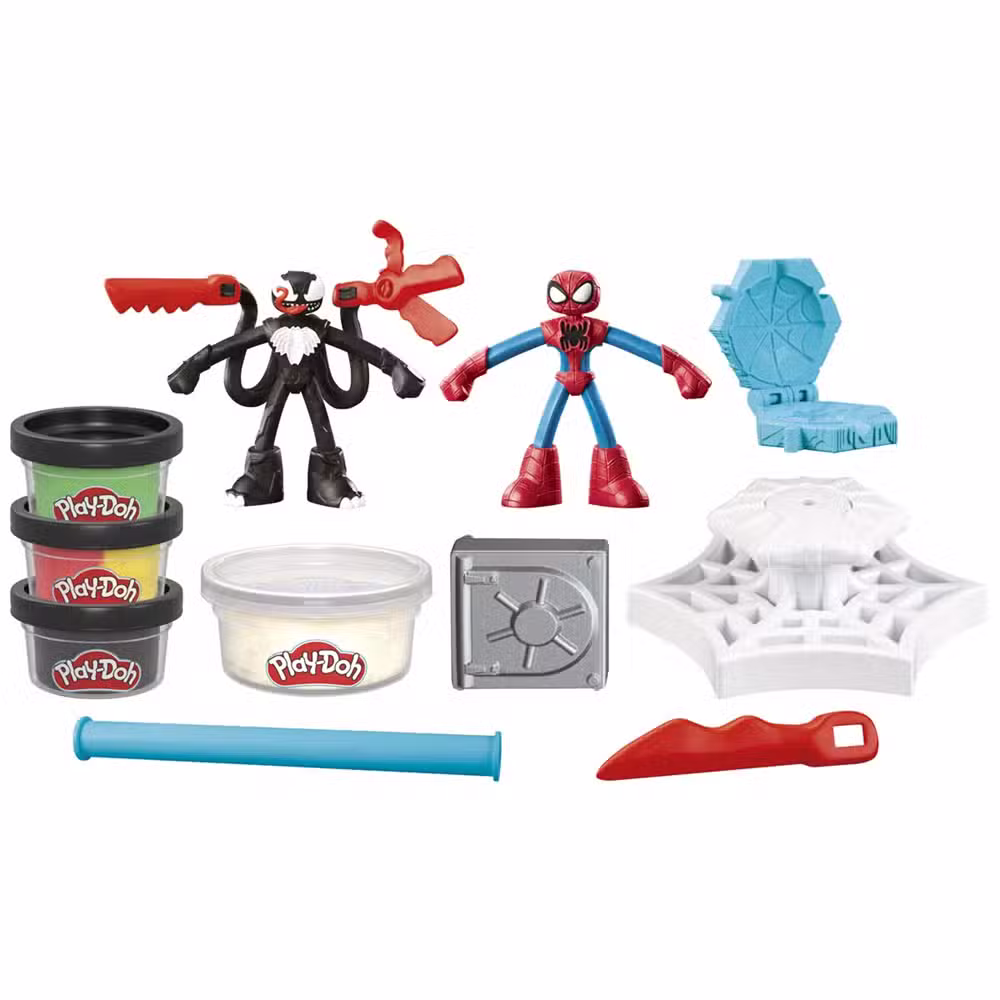 Play Doh Spiderman Launch Og Slice Battle