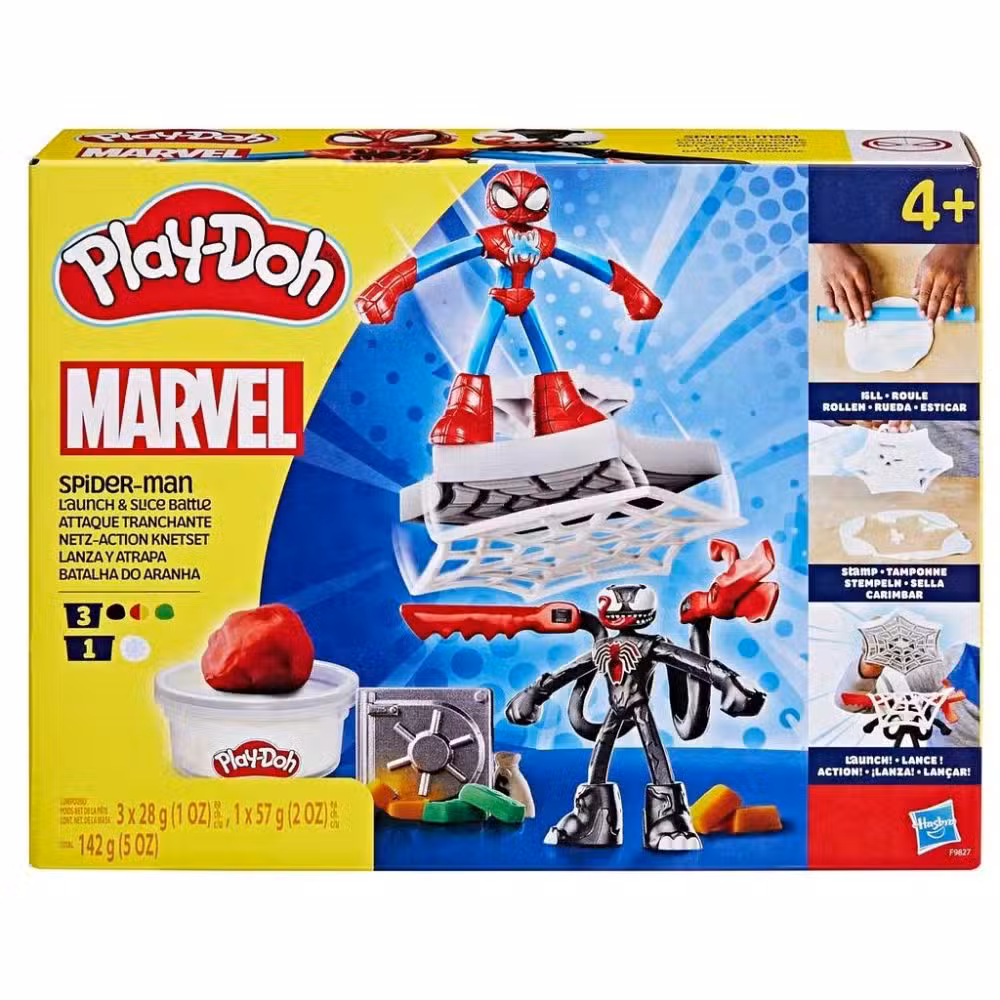 Play Doh Spiderman Launch Og Slice Battle