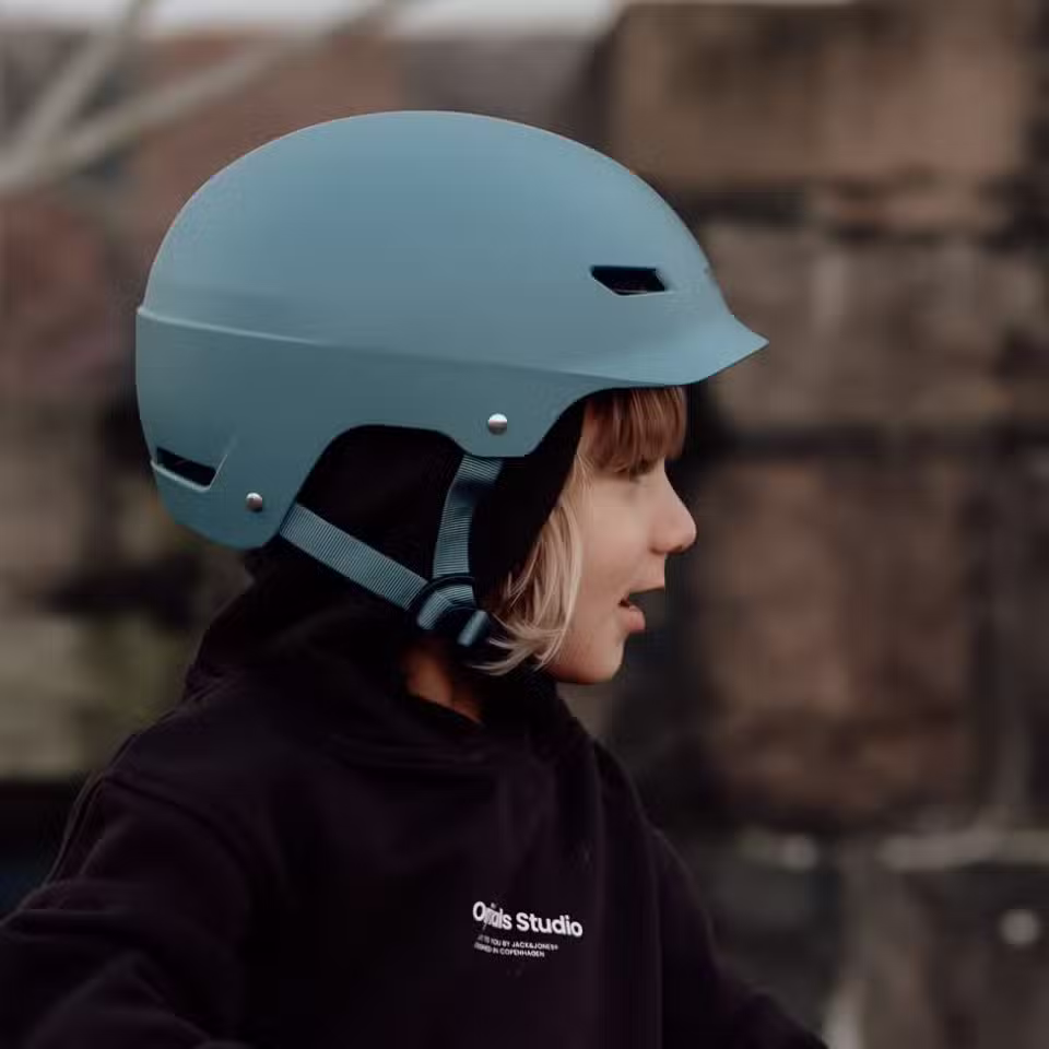 Trybike Cykelhjelm Retro Vintage Blå 3 Trybike Cykelhjelm Retro Vintage Blå