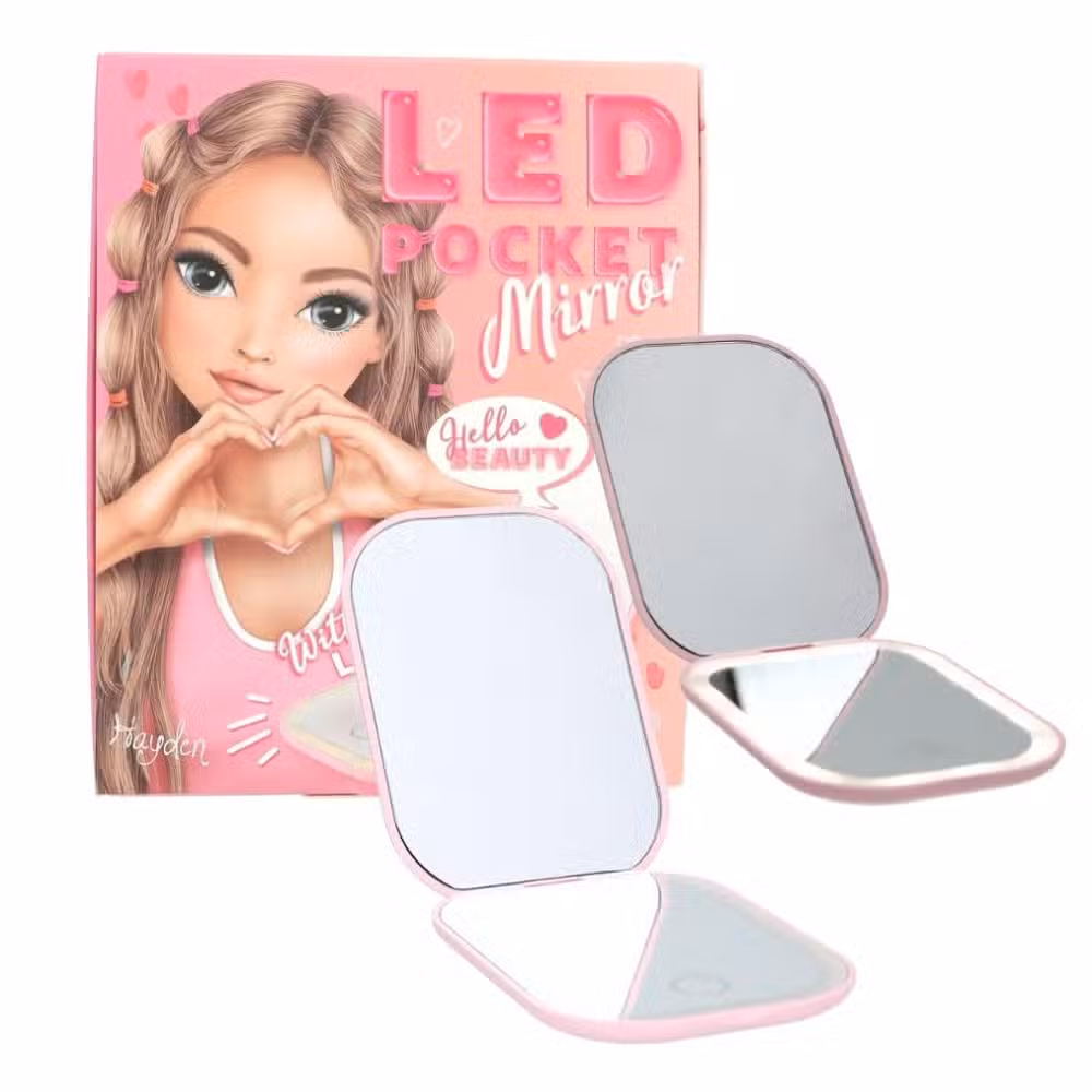 Top Model Lommespejl Med LED