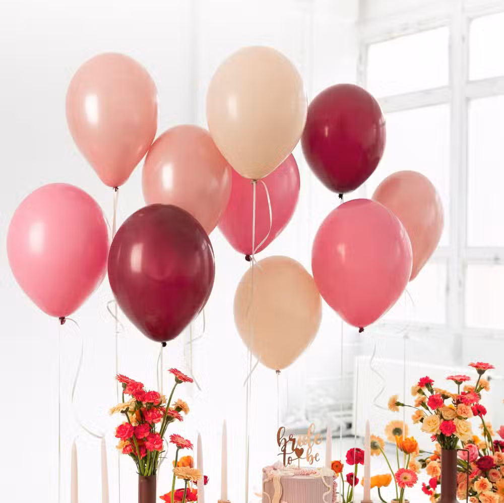 PartyDeco Balloner Wild Rose 10 Pak