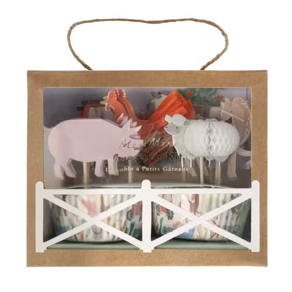 Meri Meri Cupcakekit Bondegård 24 Pak