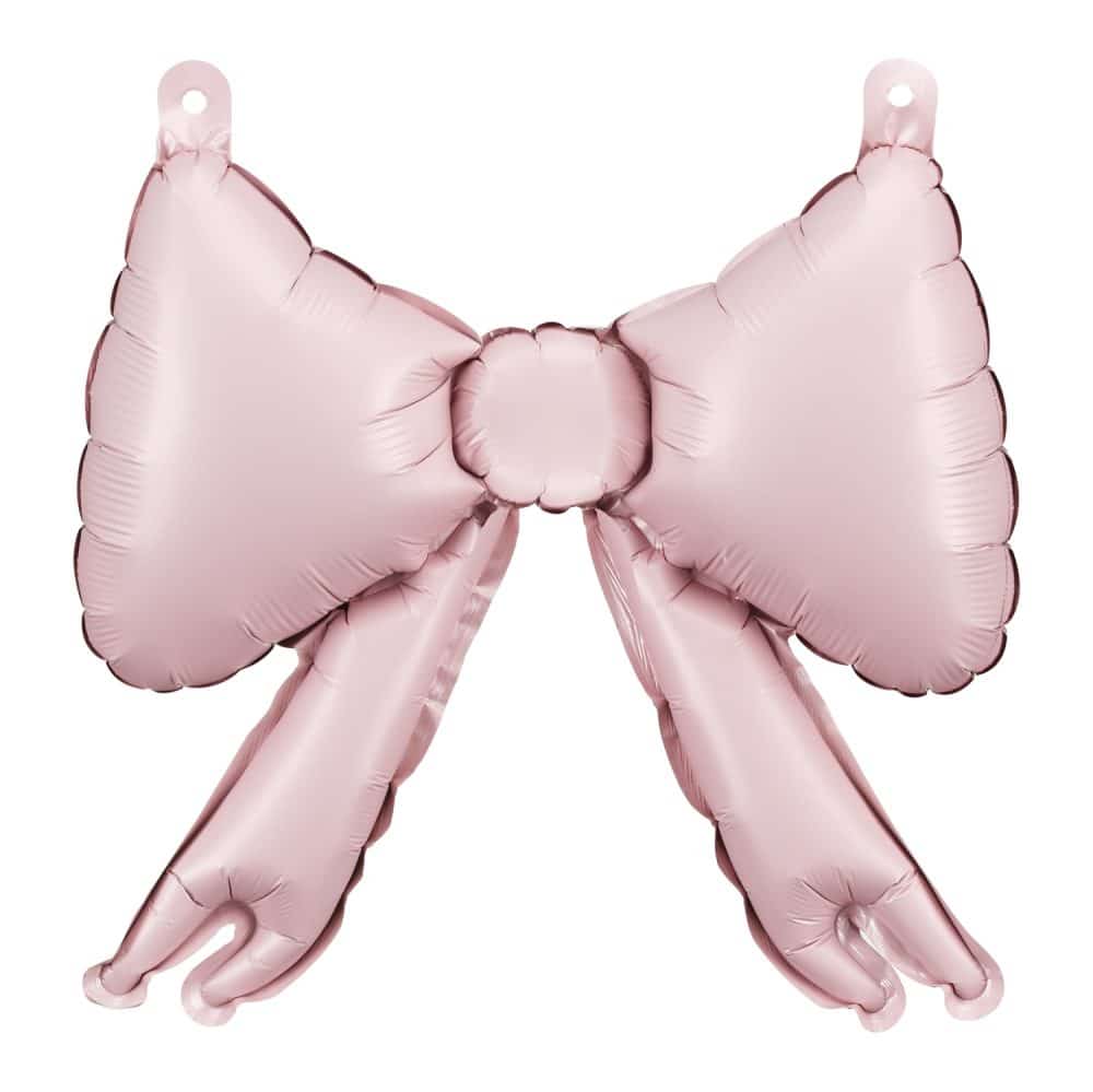 PartyDeco Folie Ballon Sløjfe Rosa 5 Pak
