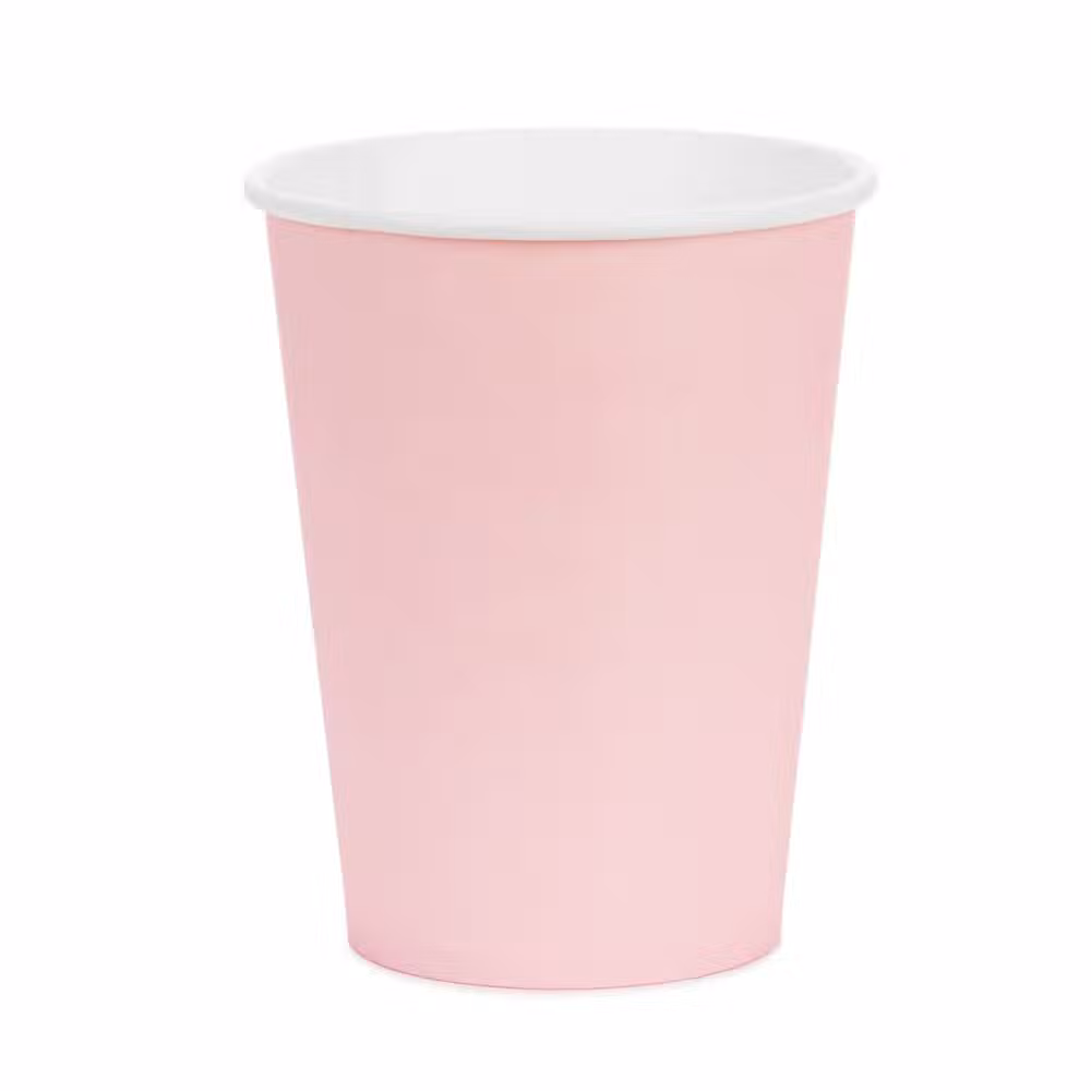 PartyDeco Papkrus Lyserød 6 Pak