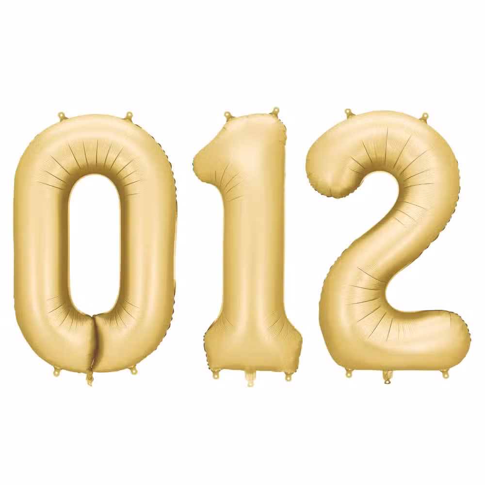 PartyDeco Tal Ballon Guld