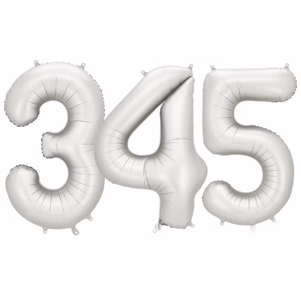 PartyDeco Tal Ballon Sølv