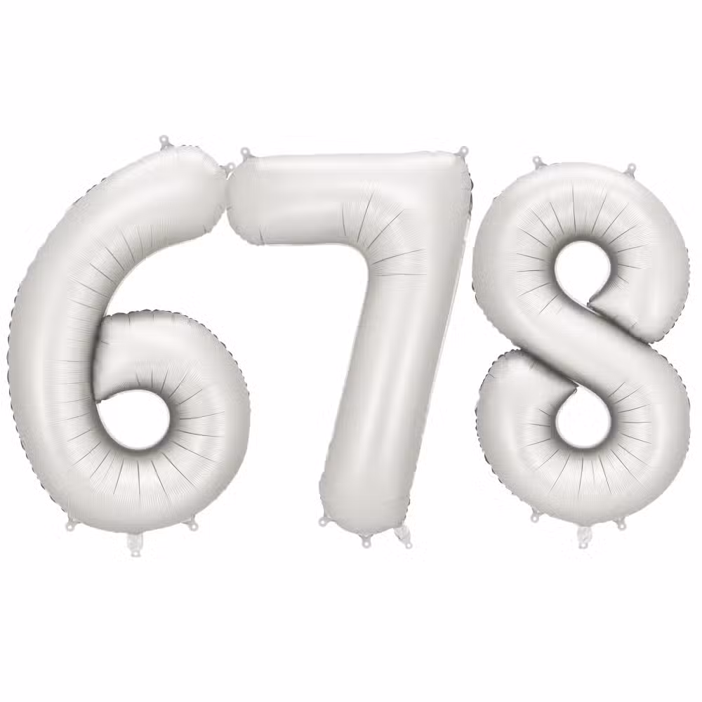 PartyDeco Tal Ballon Sølv 3 PartyDeco Tal Ballon Sølv