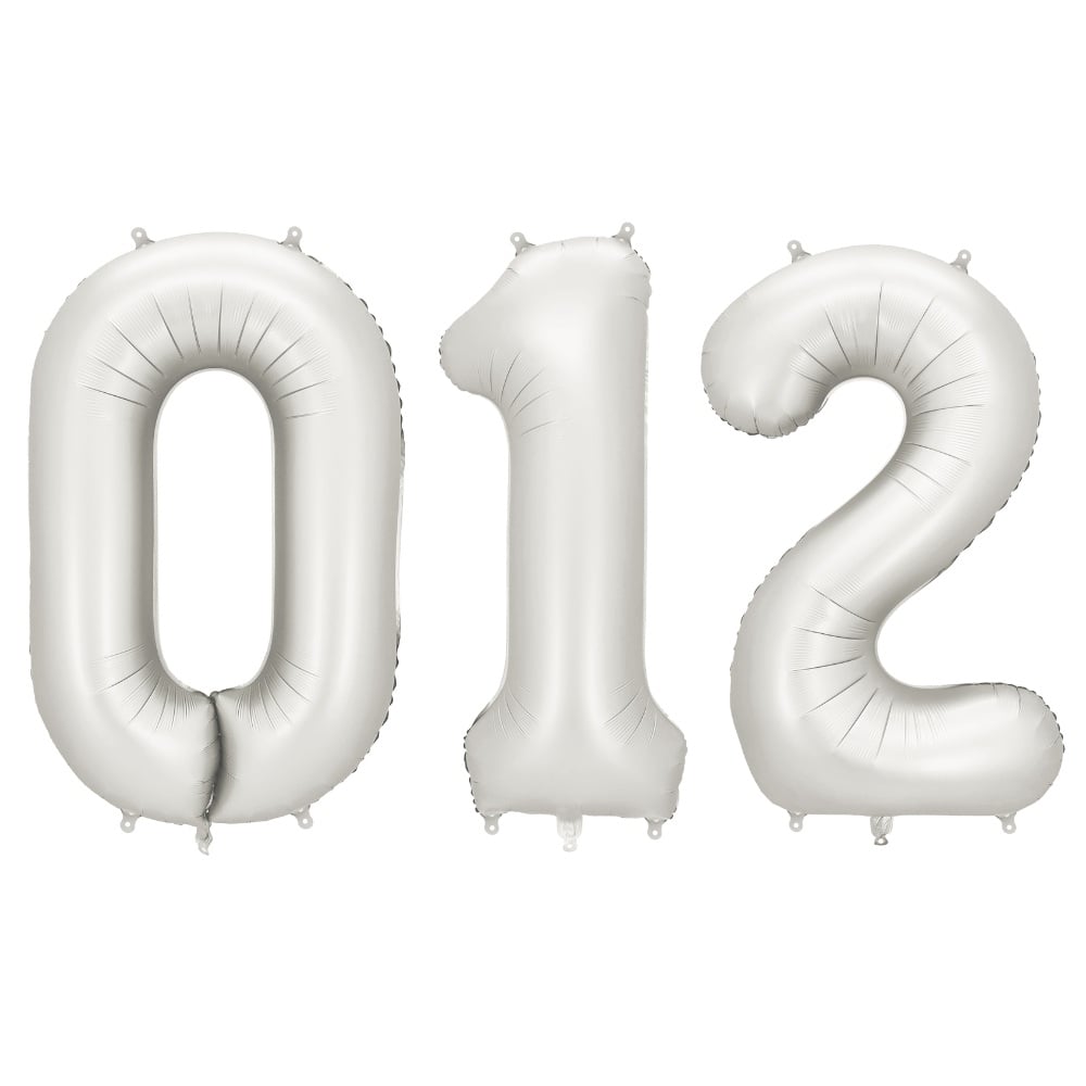 PartyDeco Tal Ballon Sølv