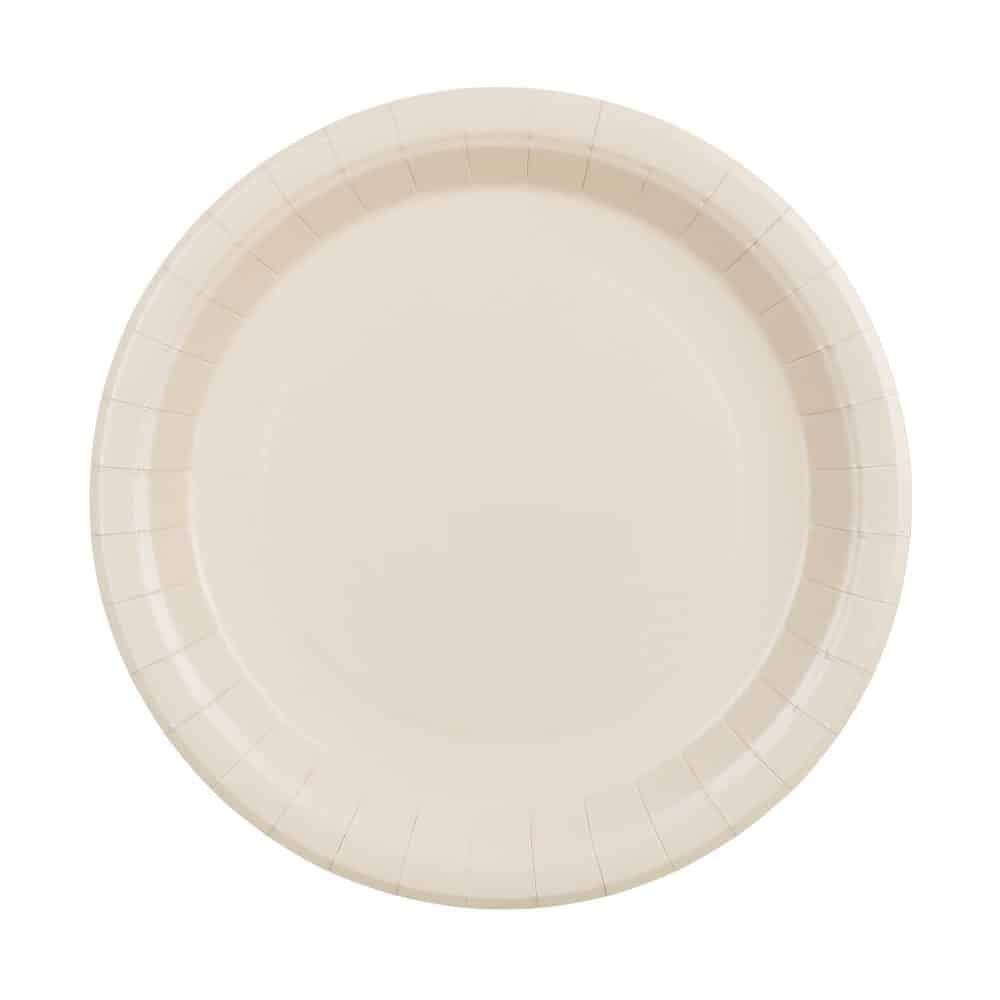 PartyDeco Tallerkener Beige 6 Pak