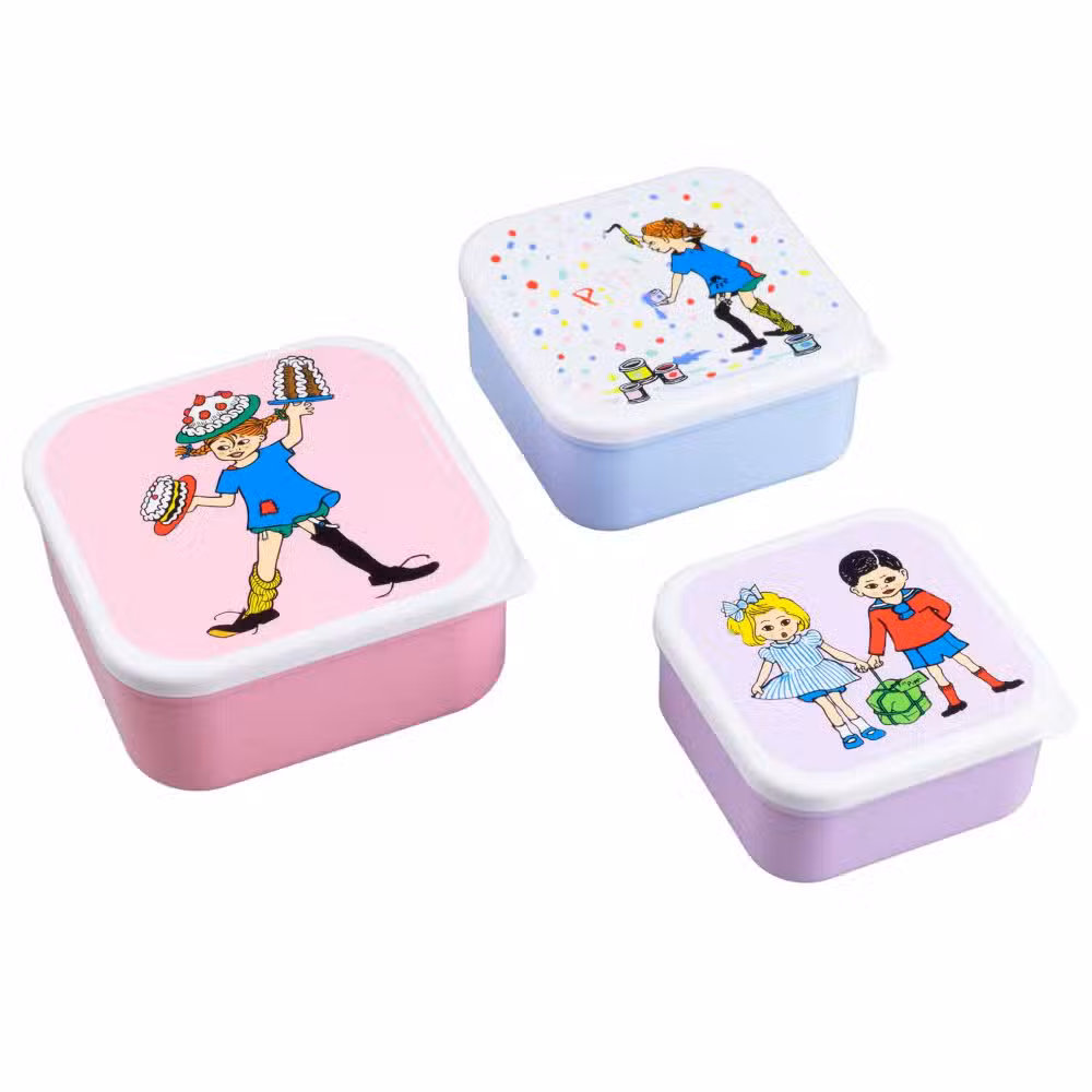 Pippi Langstrømpe Snack Madkasser 3 Pak