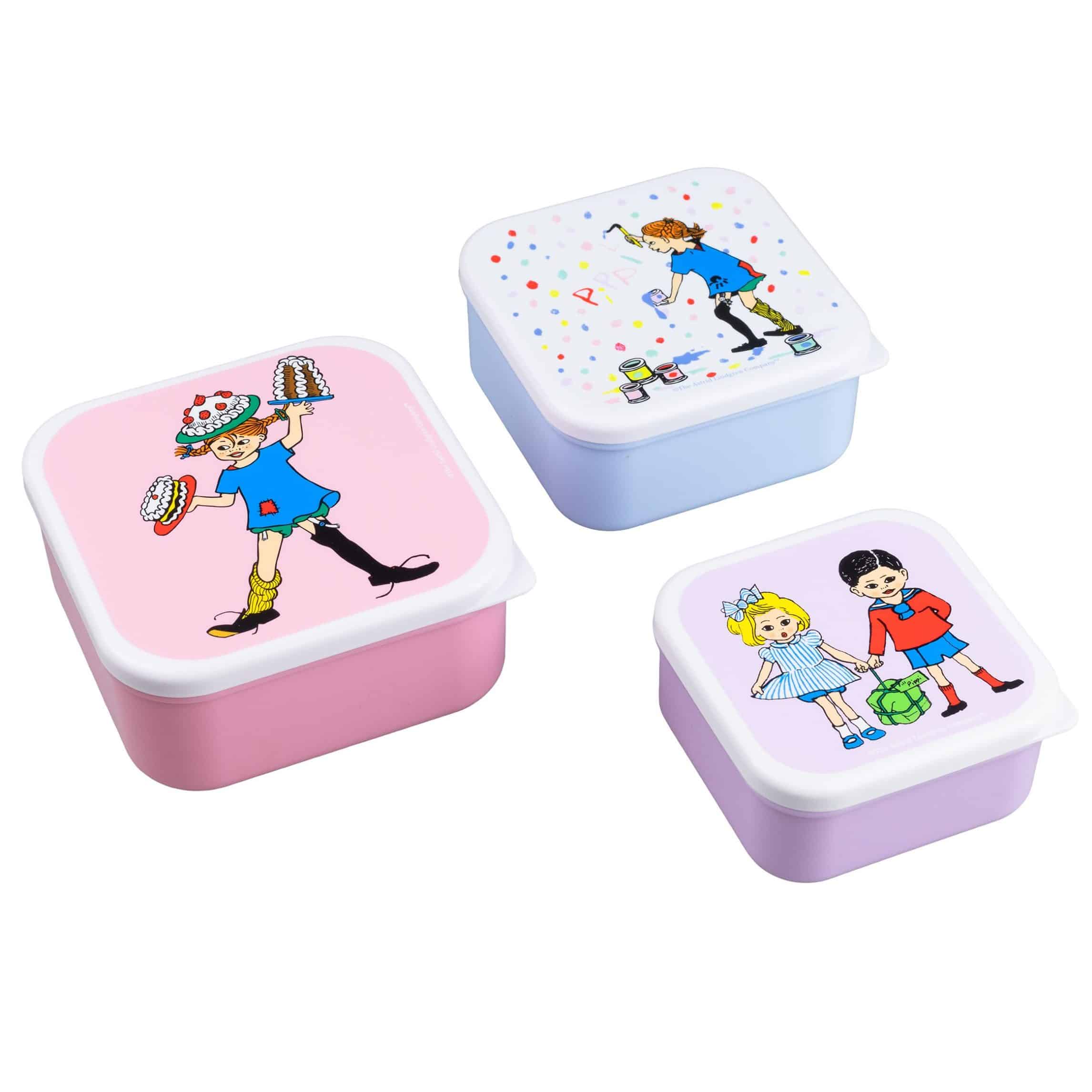 Pippi Langstrømpe Snack Madkasser 3 Pak 1 Pippi Langstrømpe Snack Madkasser 3 Pak