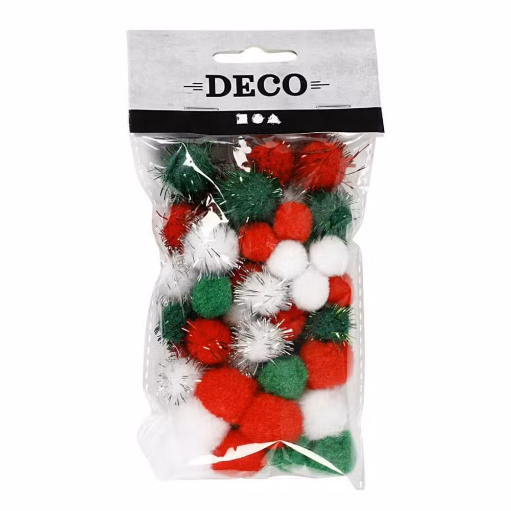 Pomponer Julefarver 2 Pomponer Julefarver