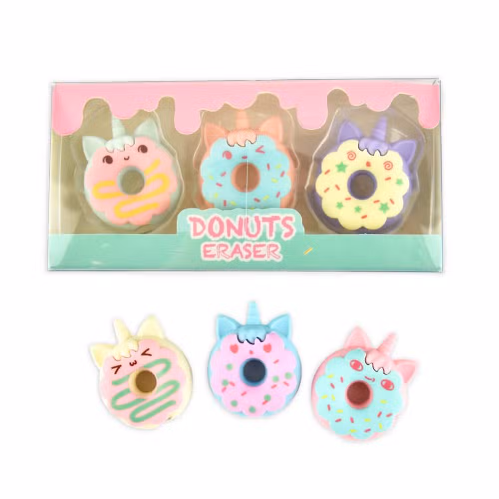 Viskelæder Donut Caticorn 3 Pak