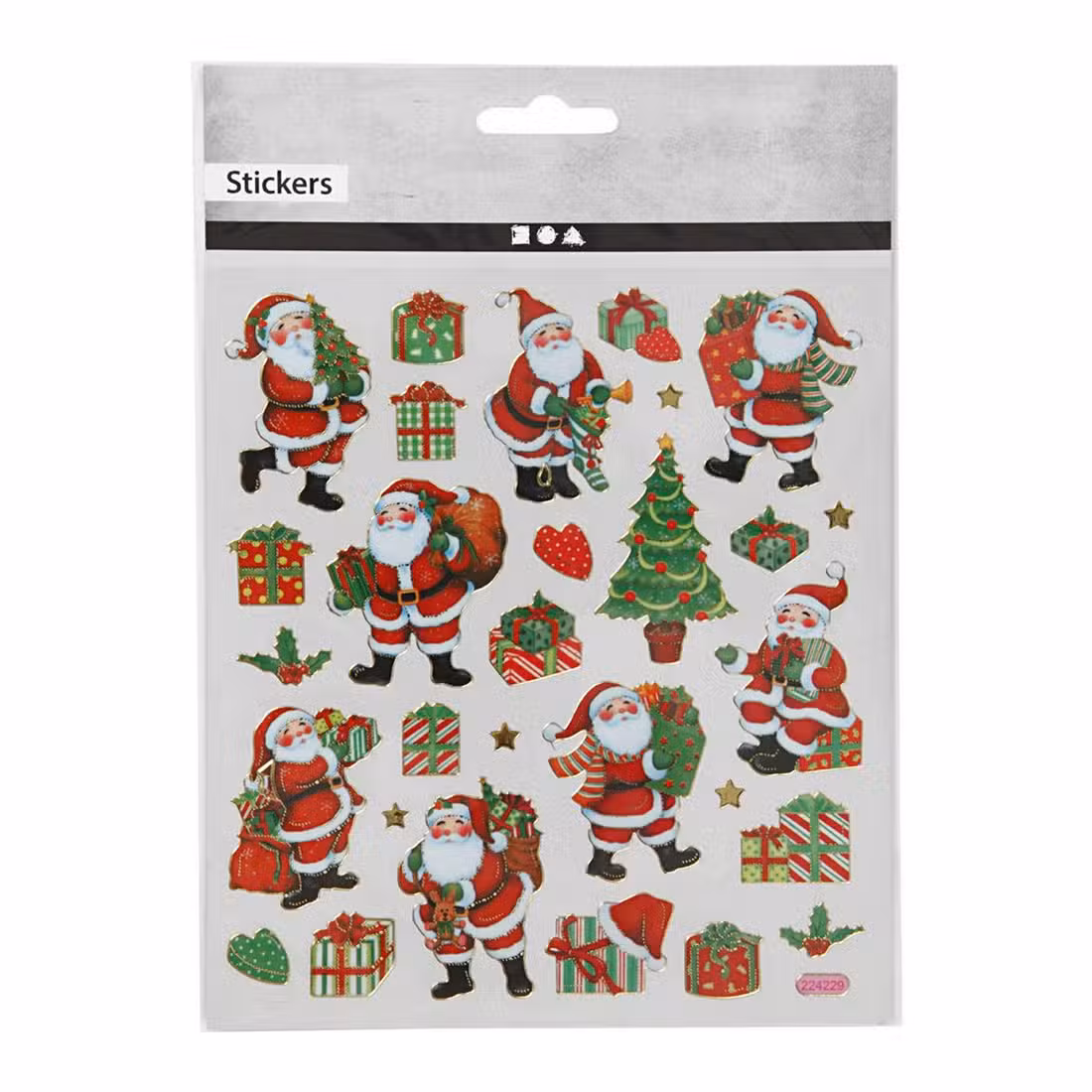 Klistermærker Julemanden Med Gaver 1 Klistermærker Julemanden Med Gaver