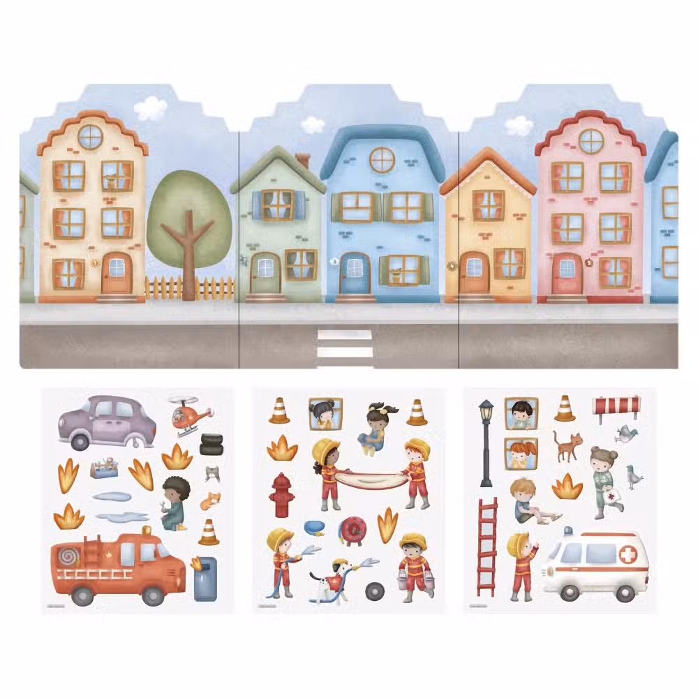 Little Dutch Klistermærkebog Jims Brandstation