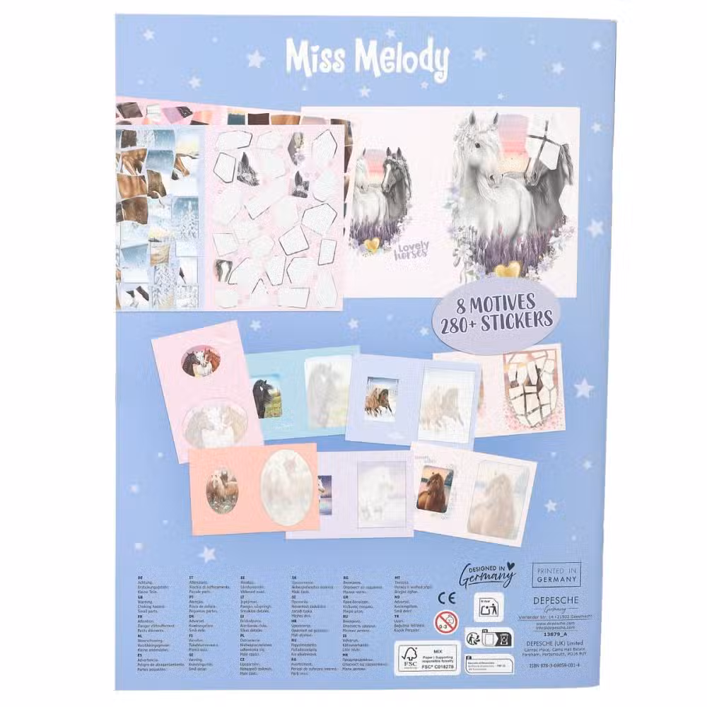 Miss Melody Klistermærkebog Med Tal