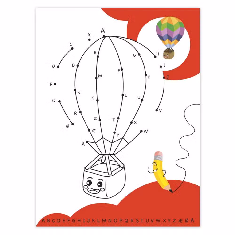 Prik Til Prik Lær Alfabetet A-Å 2 Prik Til Prik Lær Alfabetet A-Å - Billede 2