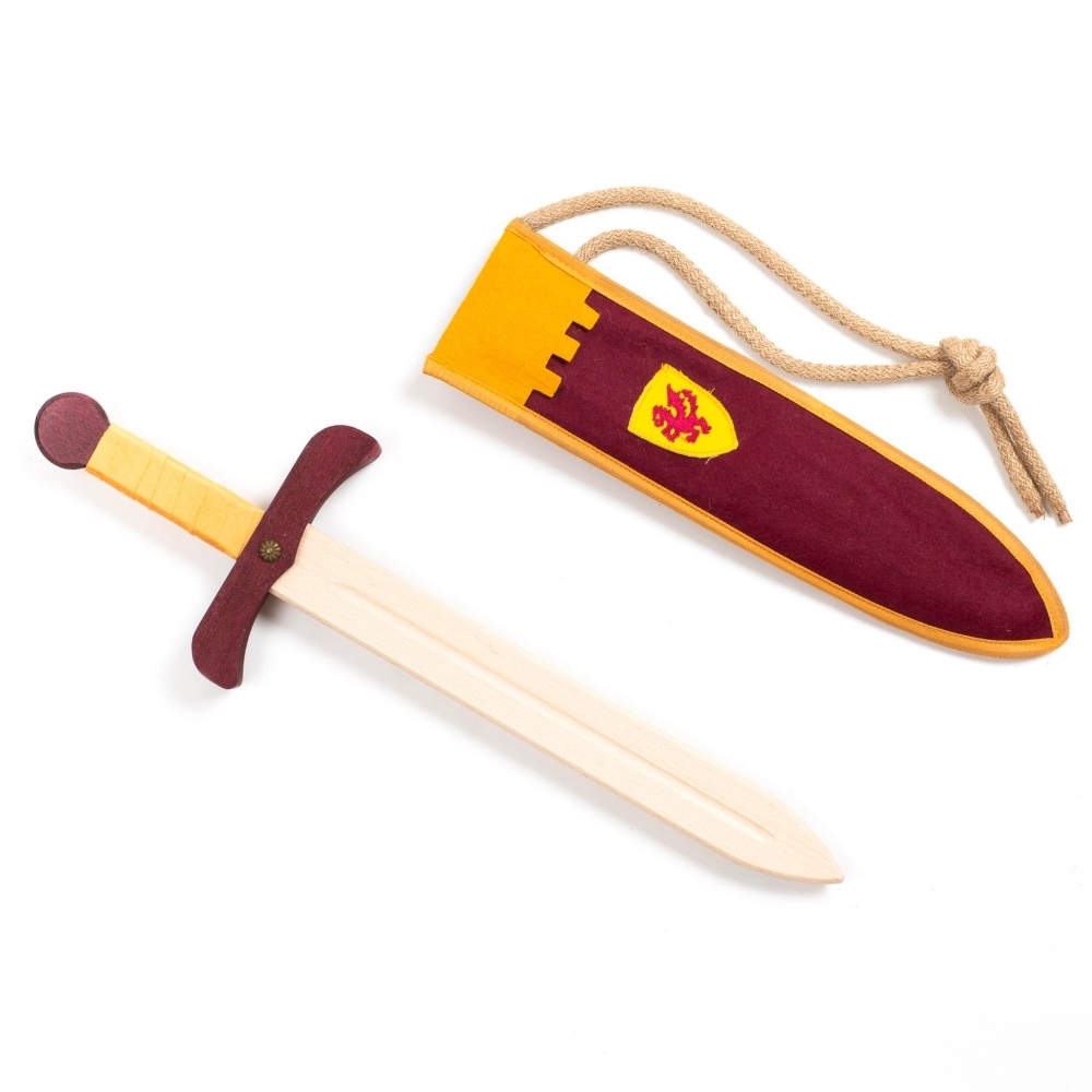 Legetøjssværd Træ Mørkerød