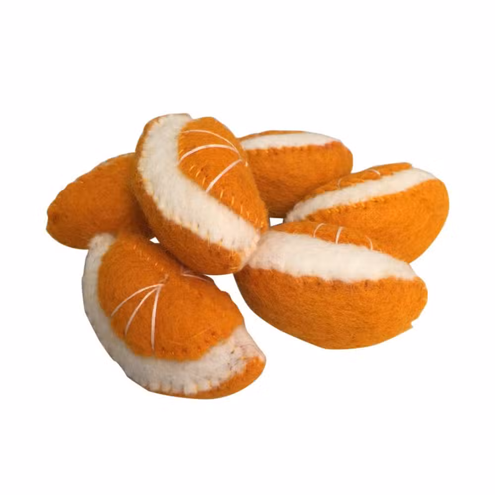 Papoose Toys Legemad Appelsin Filt