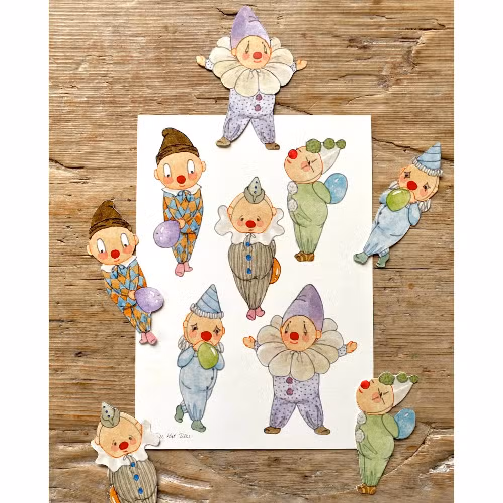 Tall Hat Tales Papirklip Klovne