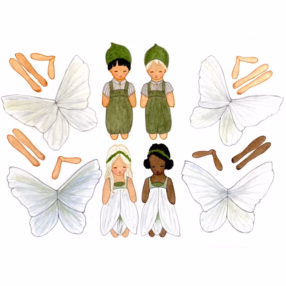 Tall Hat Tales Papirklip Vintergækkebørn